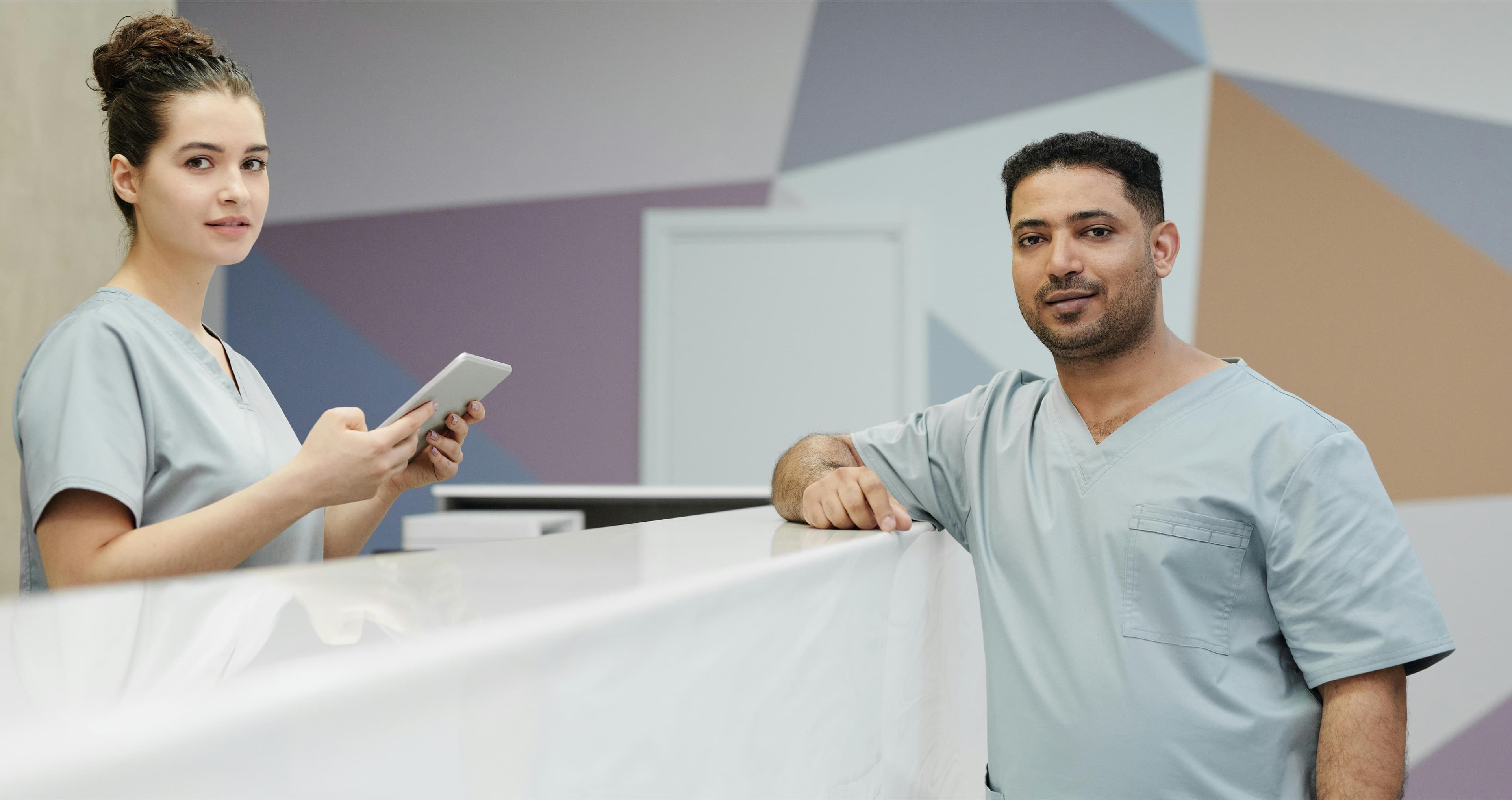 L’équipe du cabinet à l’accueil